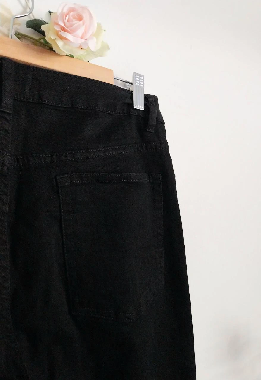 Jeans rectos elásticos negros Monoprix Talla 38 – photo 5